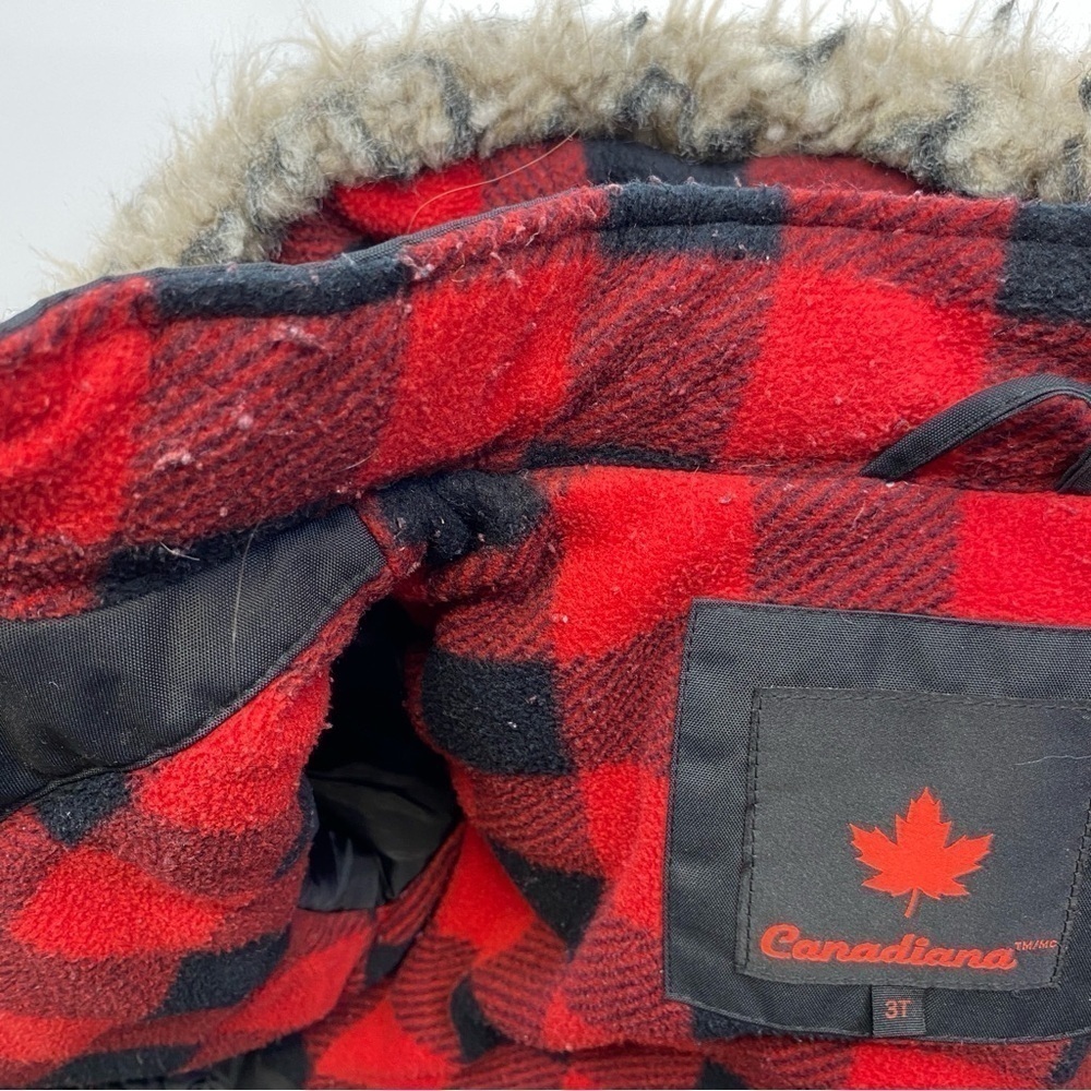 Canadiana Winter Coat Jacket Kids Size 3T Black 100% Polyester - Picture 8 of 8